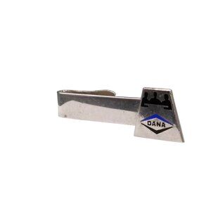 Vintage DANA Tie Clip, Silver Tone Auto Advertising Tie Bar
